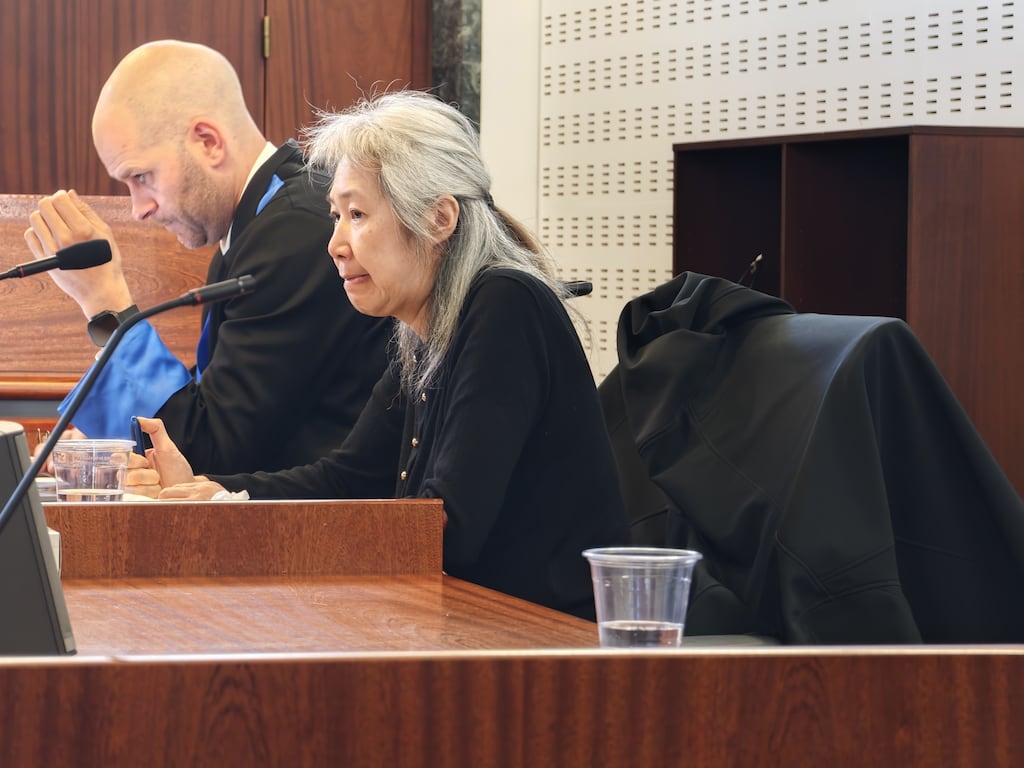 Ming Ting Mancel in court in Reykjavik. The French woman lived in Dublin with her family for almost 10 years before their deaths in Iceland. Photograph: Karen McHugh
