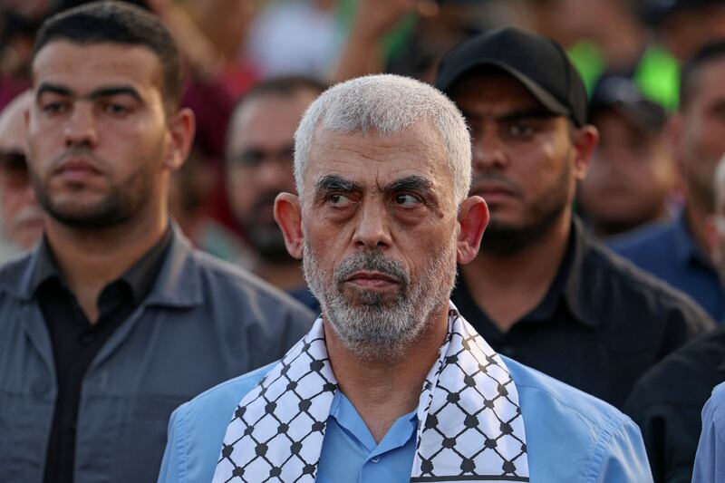 Yahya Sinwar spent 23 years in Israeli jails for killing Israeli soldiers. Photograph: Mahmud Hams/AFP via Getty Images