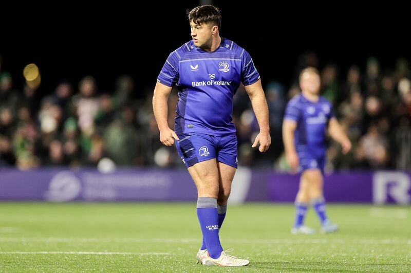 Leinster's Thomas Clarkson during the URC game against Connacht in October. Photograph: Laszlo Geczo/Inpho