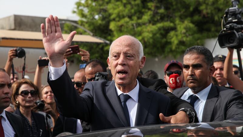 President Kais Saied: Still enjoys remarkable support across the country. Photograph: Chedly Ben Ibrahim/NurPhoto via Getty Images