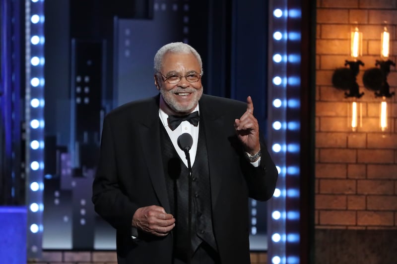 James Earl Jones accepting the lifetime achievement award at the Tony Awards in 2017. He once appeared in 18 plays in 30 months and often made a half-dozen films a year. Photograph: Sara Krulwich/New York Times
                      