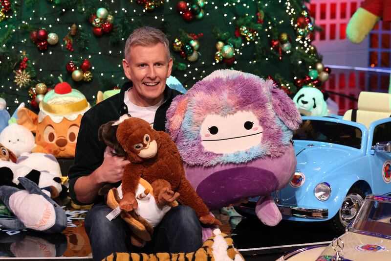 Patrick Kielty on the Toy Show set. Photograph: Dara Mac Dónaill