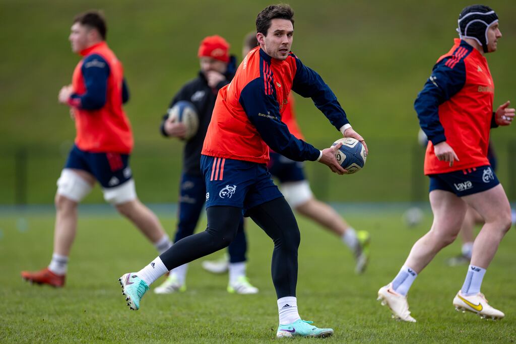 Joey Carbery will start at outhalf for Munster's game against the Crusaders at Páirc Uí Chaoimh on Saturday. Photograph: Morgan Treacy/Inpho