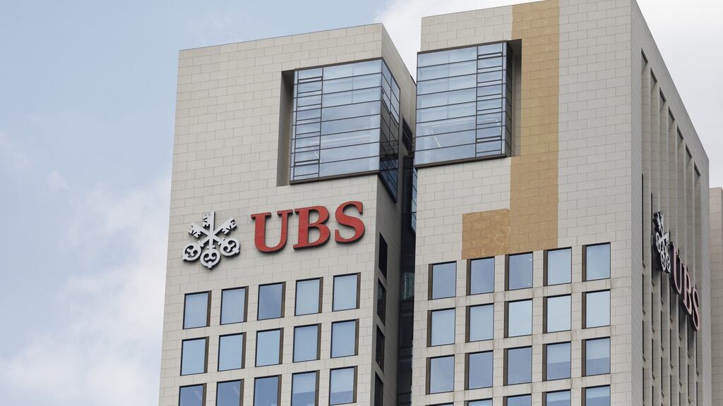 Gains in UBS boosted the banks sector. Photograph: Alex Kraus/Bloomberg