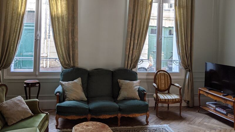 Mandy Murphy and Willo Renehan’s living room  in their Loire Valley home.