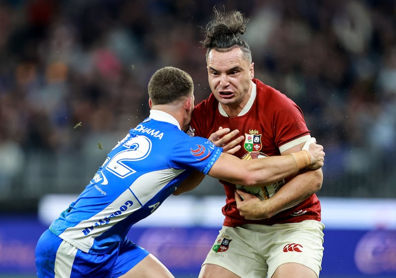 James Lowe in action for the Lions - he is now an Irish citizen. Photograph: Dan Sheridan/Inpho