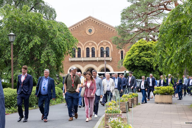 Irish delegates visit Hitotsubashi University business school in Tokyo. Photograph: Naoise Culhane