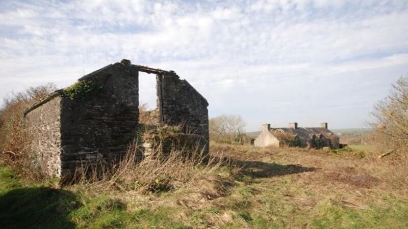 Gortnalicky: the ruined cottage that comes with the tumbledown farmhouse on Ringarogy Island in west Co Cork