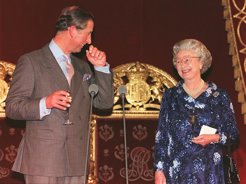The Prince of Wales, now King Charles III, with his mother, the late Queen Elizabeth II, pictured in 1998. 'To paraphrase the late British queen, my relationship with Ireland is long, complex and has often been turbulent, but it is there that she and I must part company.' Photograph: Fiona Hanson/PA Wire