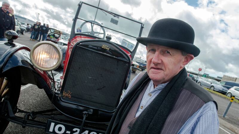 Ford collector and enthusiast  Bill Cuddy, with his 1926 Model T, built in Cork. Photograph: Michael Mac Sweeney/ Provision