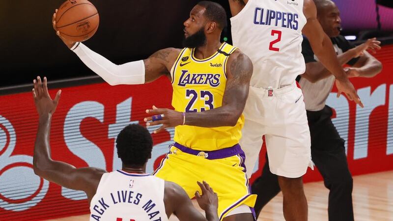 The NBA season is resuming with 22 teams playing all games at the Walt Disney World sports complex outside Orlando, Florida. Photograph: EPA