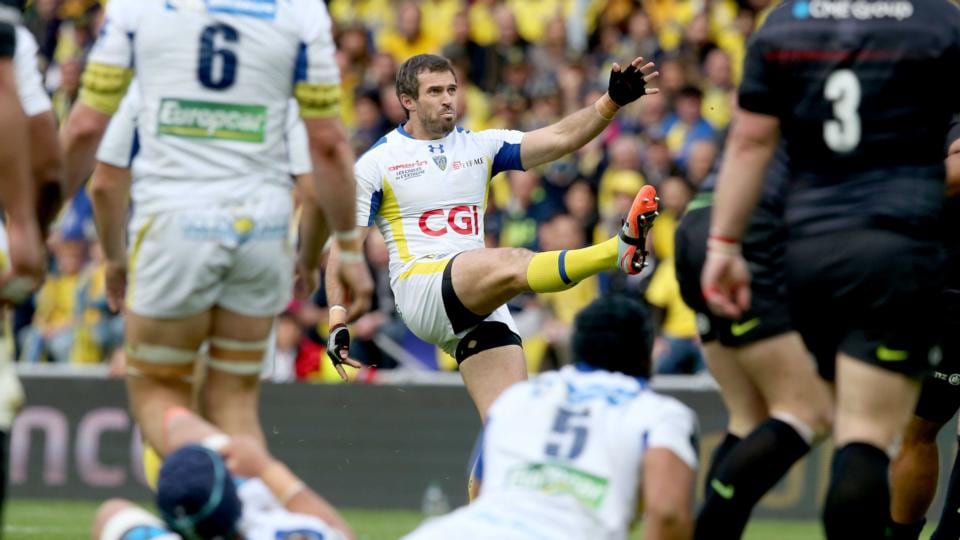 Clermont’s Brock James attempts a drop goal: James Crombie/Inpho