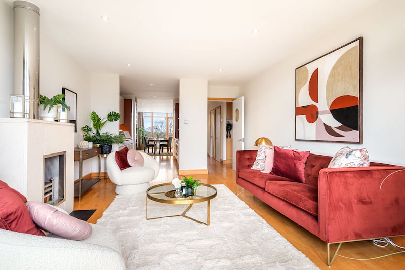 Living area with gas fire