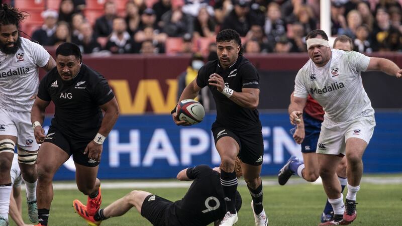 Richie Mo’unga has at times forced Barrett out of the ‘10’ shirt. Photograph:  Tony Quinn/Getty Images