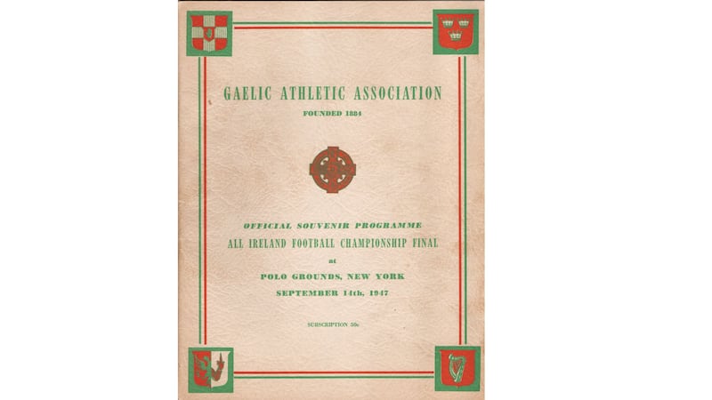 All-Ireland football programme from 1947