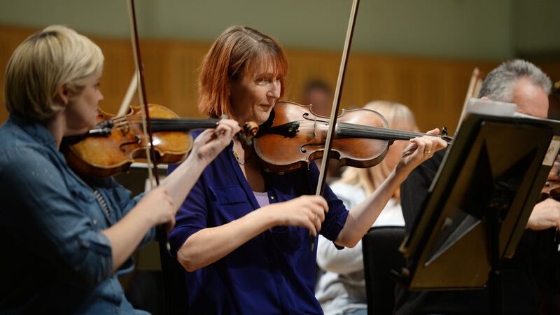 Violinist Elaine Clark: “Some conductors will constantly criticise and you don’t get the best out of people if we end up feeling that anything we do is wrong.” Photograph: Alan Betson