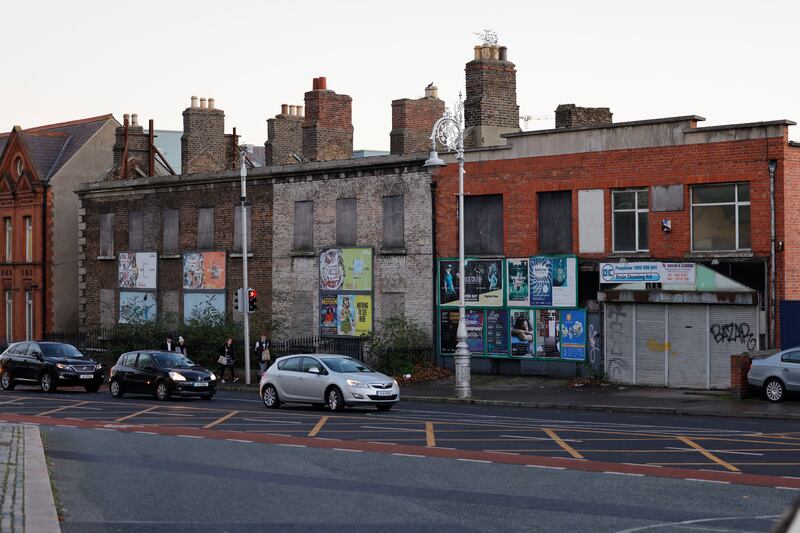 No.10-13 Conyngham Road, a row of Victorian houses which are now derelict and owned by CIÉ. Photograph: Alan Betson