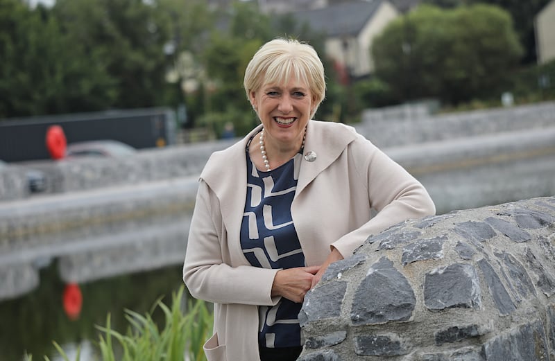 Heather Humphreys at the Ulster Canal in Clones, Co Monaghan on the day her presidential nomination was confirmed.  Photograph: Lorraine Teevan Photographers
