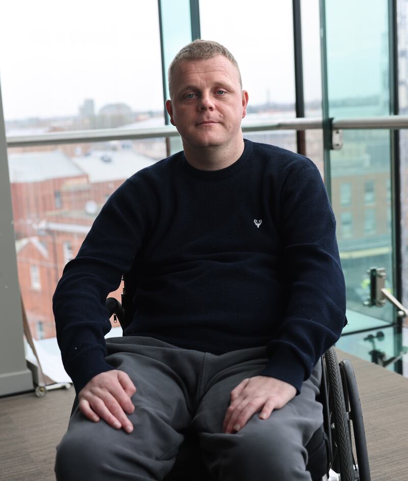 Brian Millar: ‘you just have to keep up with the physio and eventually it starts to work.’
Photograph: Dara Mac Dónaill