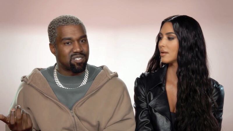 Konfessional mode: Kanye and Kim in the new series of Keeping Up with the Kardashians. Photograph: E!