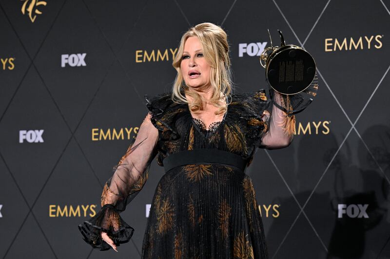 The Outstanding Supporting Actress in a Drama Series award went to Jennifer Coolidge for The White Lotus. Photograph: Robyn Beck/AFP via Getty Images