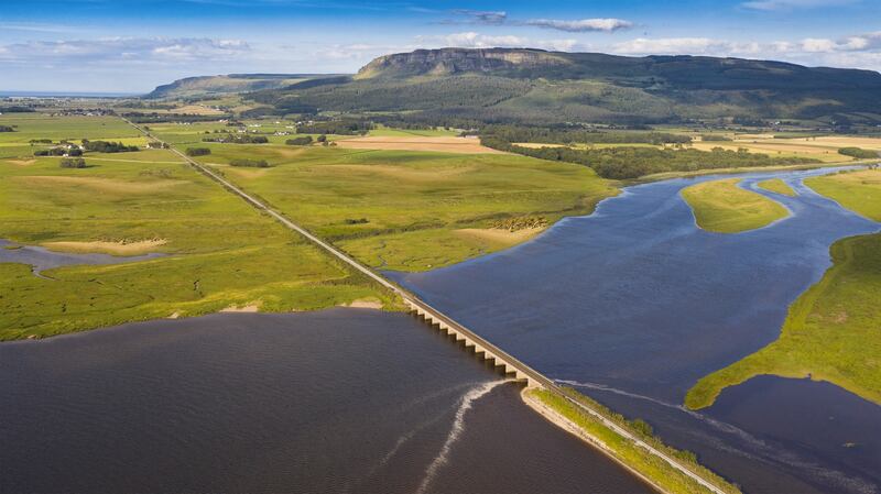 A computer generated image issued by Galgorm Collection of their proposed first championship-standard links golf course in Northern Ireland for more than 100 years at Magilligan Point in Co Derry. Photograph: Harry Cook/PA Wire