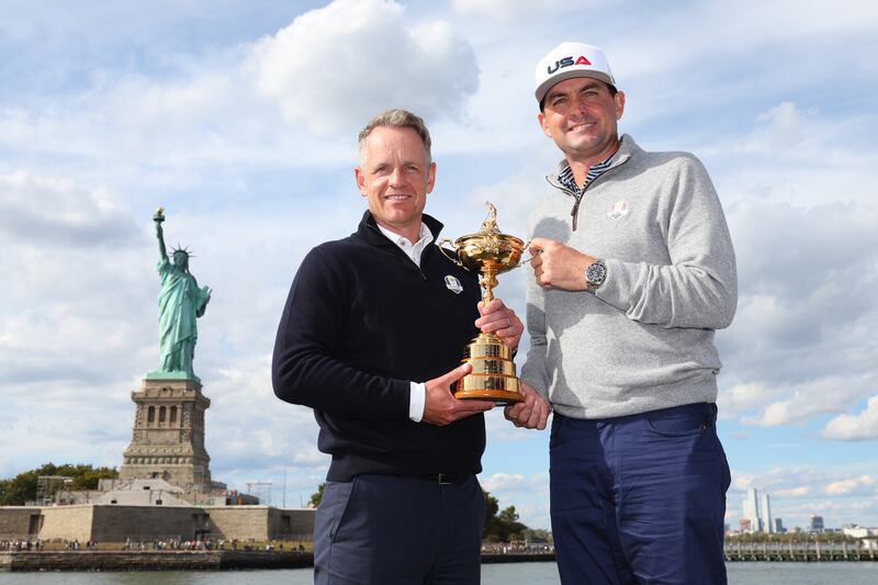Ryder Cup captains Luke Donald and Keegan Bradley - Donald has probably been more or less certain of the European team for months now. Photograph: Andrew Redington/Getty
