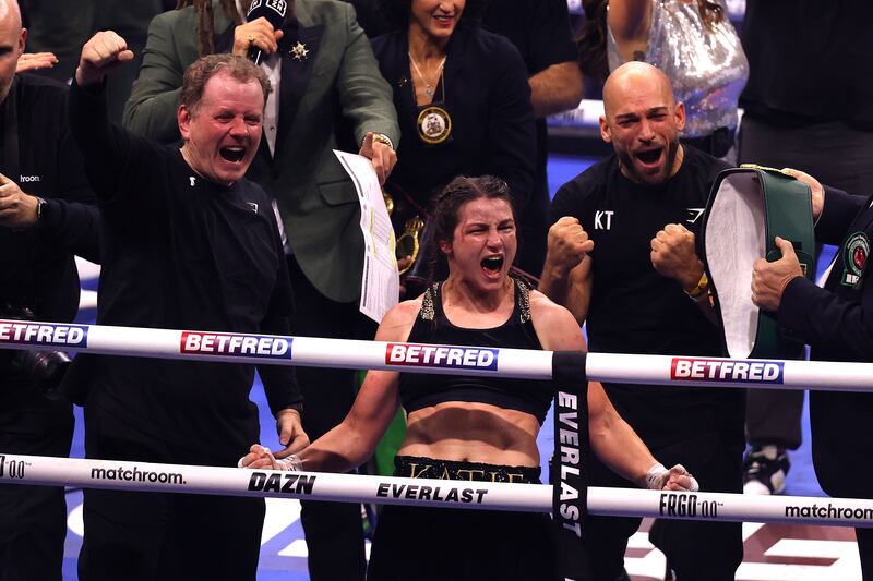 What clever boxing looked like in Taylor’s rise was landing clean punches and stopping Cameron’s jab. Photograph: Bryan Keane/Inpho