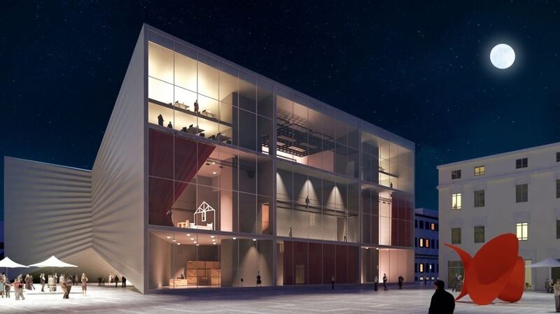 An artist’s impression of the planned new Albanian national theatre in Tirana. Image  courtesy of Tirana city hall