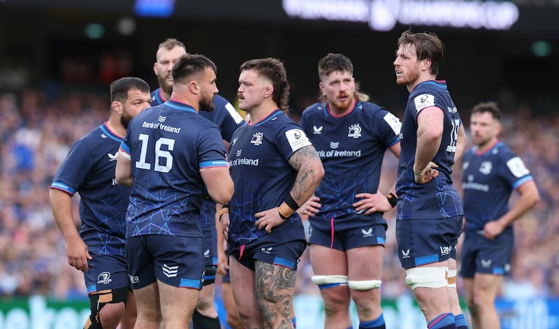 Leinster players during the Champions Cup semi-final defeat to Northampton Saints at the Aviva Stadium. Photograph: David Rogers/Getty Images