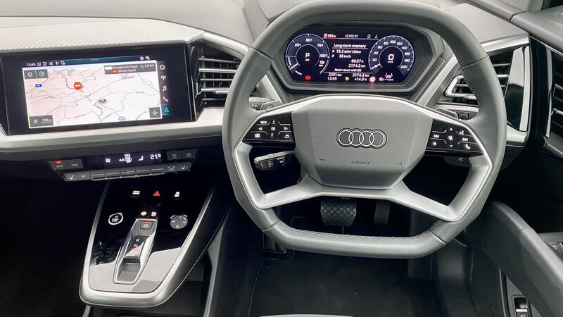 Interior of Audi 	Q4 40 e-Tron Advance