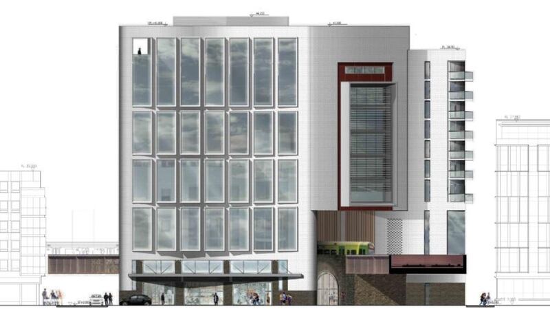 An architect’s illustration of the proposed building at Townsend Street in Dublin.