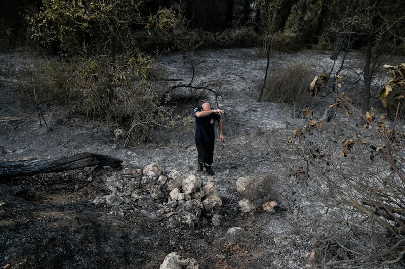 Loutses, Cofu, following wildfires in the area. Photograph: Armend Nimani/AFP via Getty