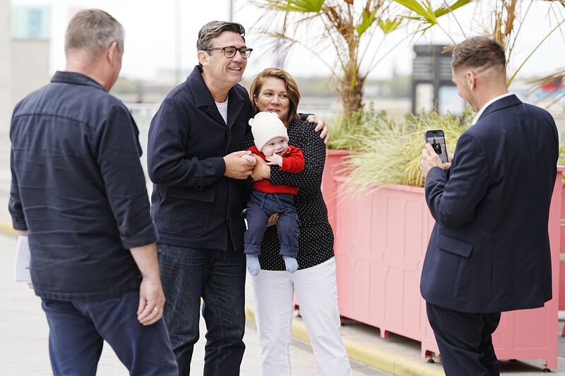 Mayor of greater Manchester Andy Burnham arriving at the Labour Party conference in Liverpool. Photograph: Peter Byrne/PA Wire