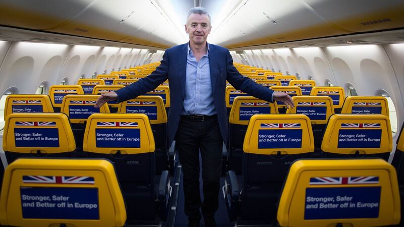 Ryanair chief executive: Michael O’Leary has hailed Open Skies as “the stand-out achievement of the EU over the last 25 years.” Photograph: Stefan Rousseau/PA Wire