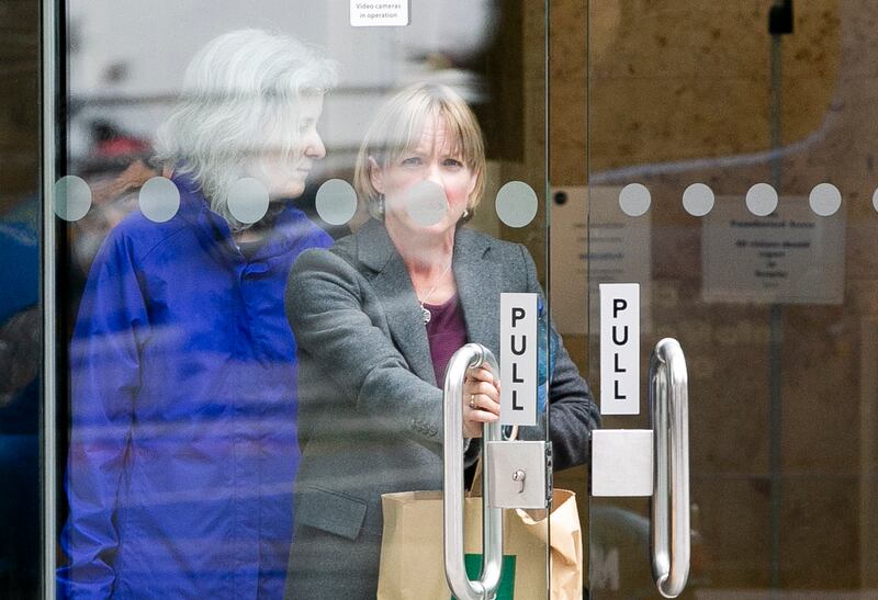 Anna Marie Stack Rivas leaving a fitness-to-practise inquiry. Photograph: Collins Photos