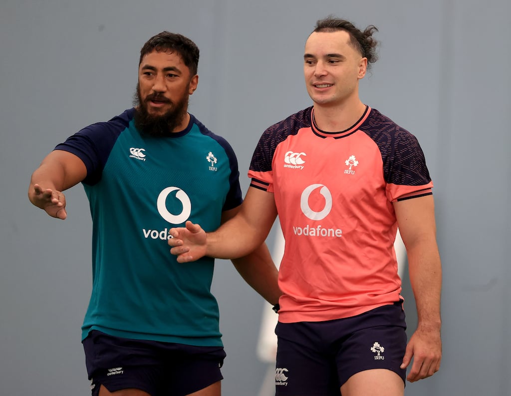 Bundee Aki and James Lowe are both out of contract at the end of the season. Photograph: Dan Sheridan/Inpho