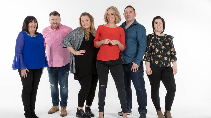 Operation Transformation: David Cryan (second right) with host Kathryn Thomas (third right) and (from left) Mary Diamnd, Wayne O’Donnell, Felicity Moroney and Sarah O’Callaghan