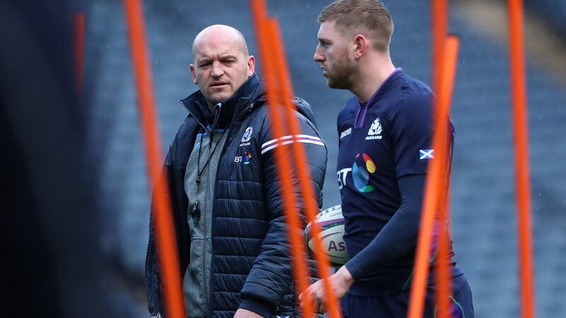 About a year ago, Russell’s relationship with Scotland coach, Gregor Townsend, appeared to hit rock bottom. File photograph: Billy Stickland/Inpho