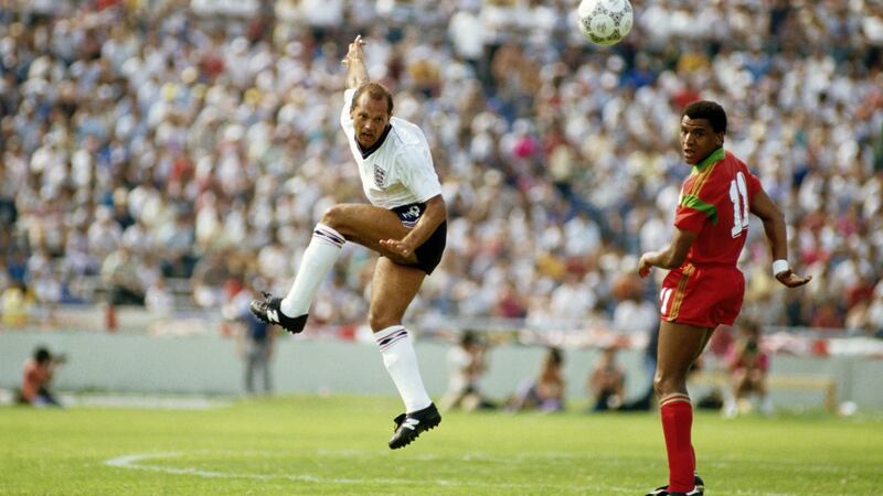 Ray Wilkins in action against Morrocco in the 1986 World Cup Group,  on June 6th. During the game he became the first England player to be sent off in the World Cup finals. Photograph: Mike King/Getty