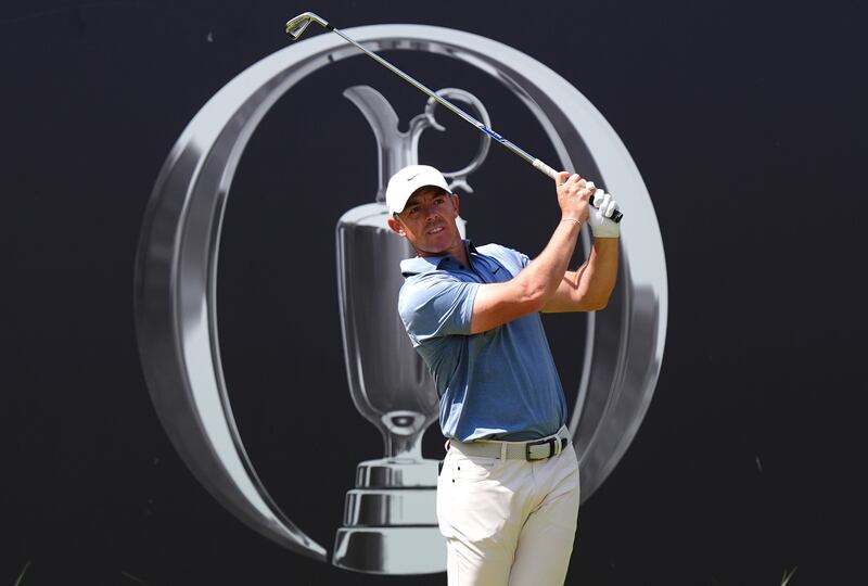 Northern Ireland's Rory McIlroy's body language was positive  throughout the day. Photograph: Mike Egerton/PA 

