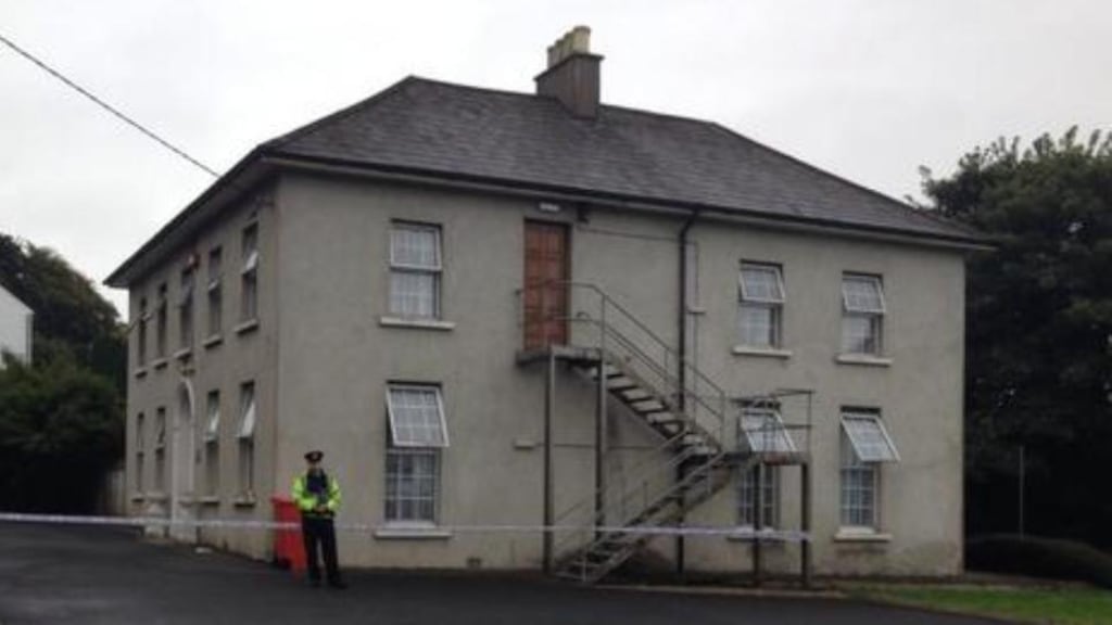 A garda outside St Otteran’s Psychiatric Unit in Waterford where one woman was fatally stabbed and two others were injured. Photograph: Damien Tiernan via Twitter  St Otteran’s Psychiatric Unit in Waterford.