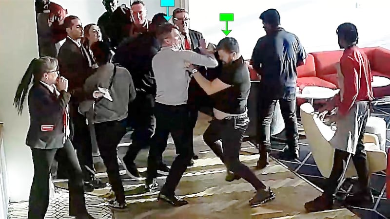 CCTV of Roy Keane in an altercation with a man who is alleged to have assaulted the former footballer has been released.