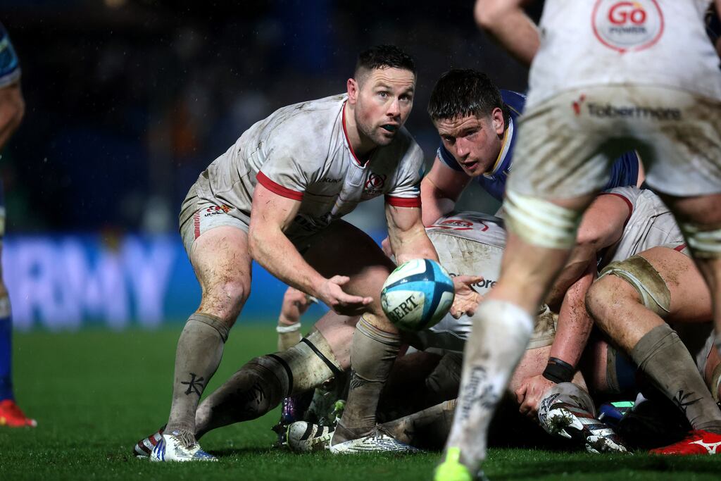 John Cooney returns to the Ulster side after a hamstring injury for the URC game against Munster in Belfast on Friday night. Photograph: Bryan Keane/Inpho