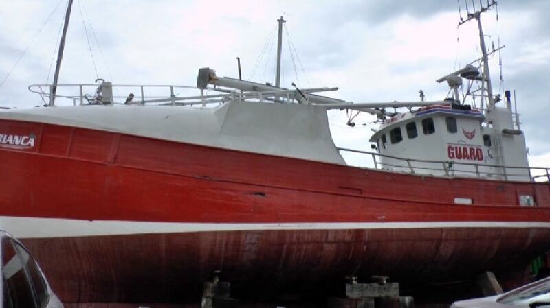 The Bianca was intercepted as it entered UK waters off the coast of Cornwall. Photograph: NCA/PA