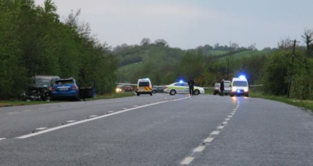 The scene of the fatal crash in Co Monaghan on Monday evening.