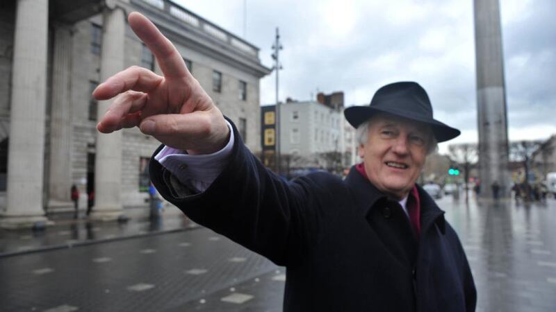 15/1/2014.   - WEEKEND -Pat Liddy, local historian and tour guide on O'Connell Street, Dublin.Photograph: Dara Mac Dónaill/The Irish Times