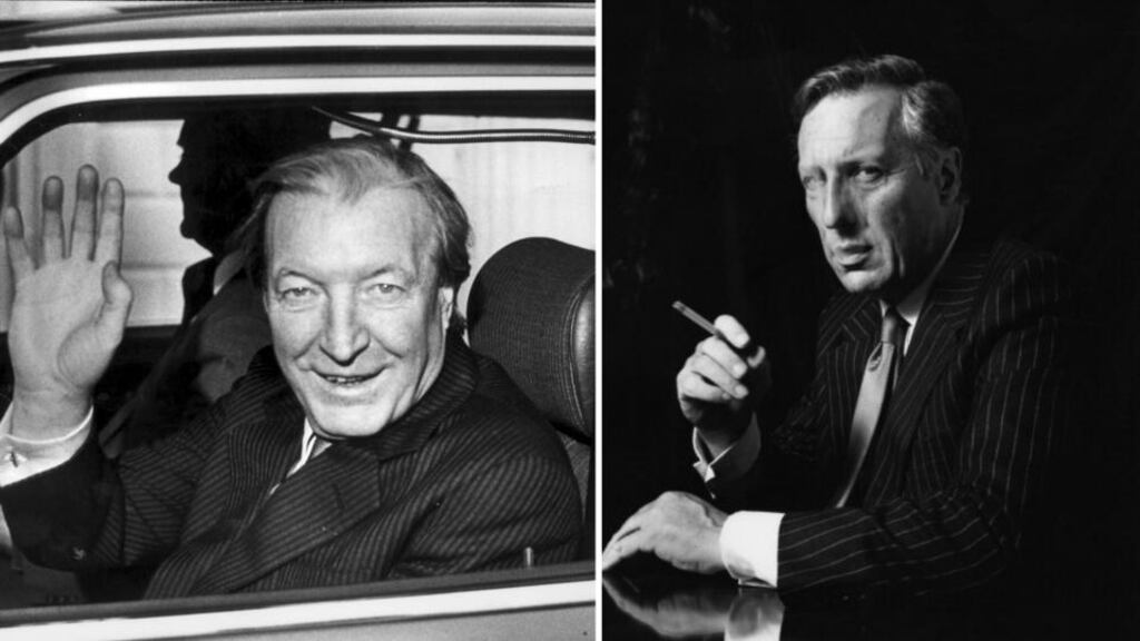 Thriller writer Frederick Forsyth (right) claims former taoiseach Charles Haughey offered to make him a Senator. Photographs: The Irish Times and Getty