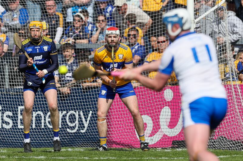 Prolific Stephen Bennett of Waterford takes a free in the game against Clare. Photograph: Inpho
