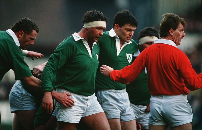 Des Fitzgerald and Steve Smith of Ireland. Photograph: Billy Stickland/Inpho